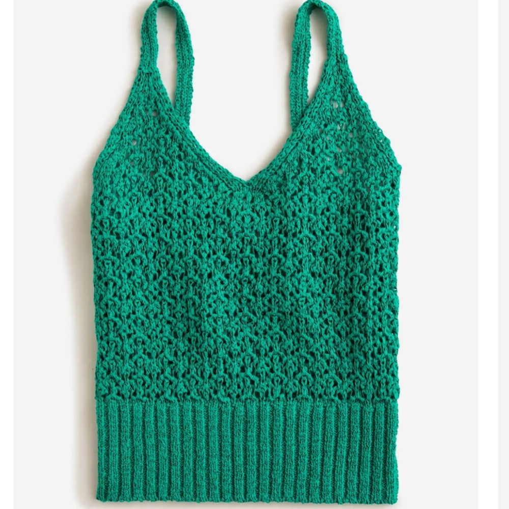 NWT J Crew cropped sweater tank in pointelle knit